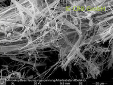 Imagen MEB de amianto crisotilo en cordons de asbesto | © CRB Analysis Service GmbH