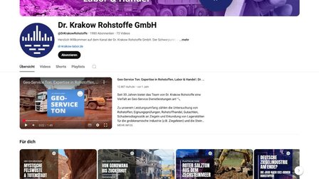 Cliente RFA: Canale YouTube Dr. Krakow Raw Materials | © CRB Analyse Service GmbH