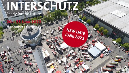 Vista aerea della Fiera di Hannover - Annuncio del rinvio di Interschutz 2021 - La fiera leader per i vigili del fuoco, i servizi di soccorso, la protezione civile e la sicurezza | © Deutsche Messe AG