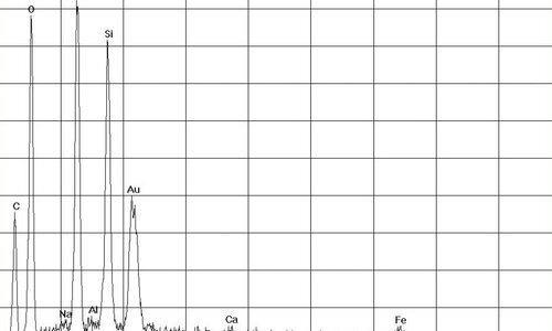 EDX Spectrum - Asbesto crisotilo en sellador | © CRB Analysis Service GmbH