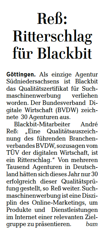 CRB newspaper article