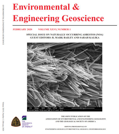 Número especial de la revista Journal of Environmental and Engineering Geoscience (E&EG), volumen 26, número 1, febrero de 2020